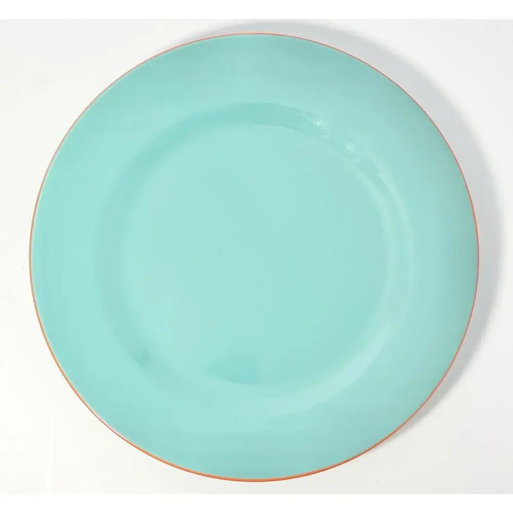 Baum Brothers “Tangiers (Turquoise)” 16-Piece Ceramic Dinnerware Set, Service 4